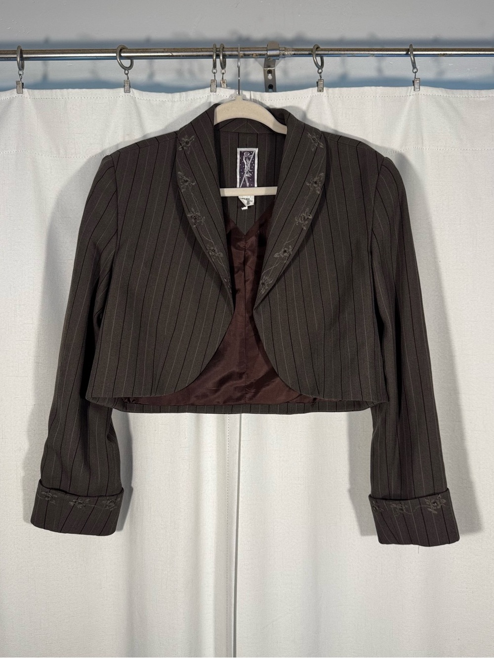 Vintage 90s Zelda Cropped Pinstripe Blazer